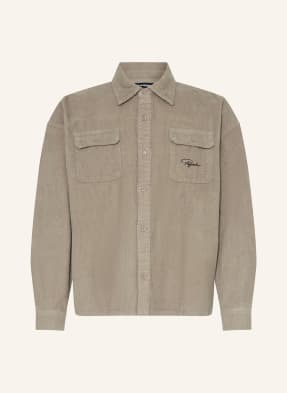 Pegador Oversized Overshirt Bilaspur Comfort Fit Z Manšestru šedá