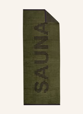 Vossen Saunový Ručník Camden khaki / tmavě hnědá