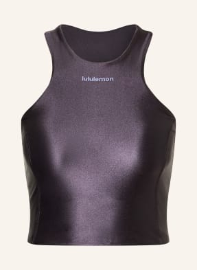 Lululemon Běžecký Top Satin Shine tmavě fialová