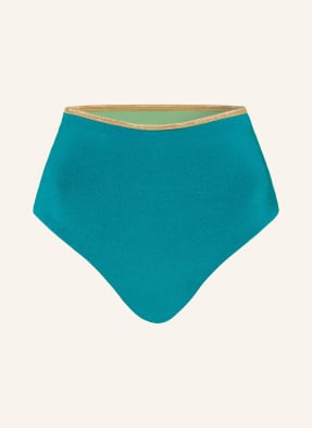 Mymarini Obracitelné Bikinové Kalhoty S Vysokým Pasem Shine tyrkysová / zlatá / světle zelená