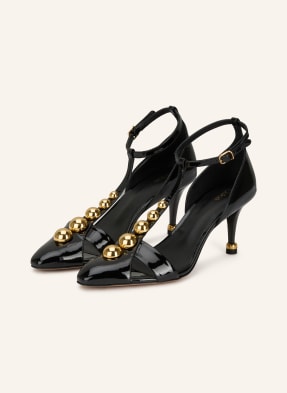 Chloé Lakované Lodičky S Cvočky 001 black