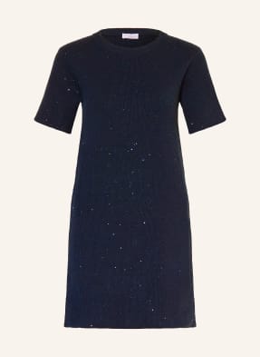 Brunello Cucinelli Strickkleid Mit Pailletten blau