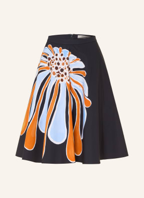 Dorothee Schumacher Sukně Flower Power tmavě modrá / oranžová / tmavě modrá