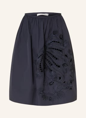 Dorothee Schumacher Sukně Embroidered Beauty S Krajkou tmavě modrá