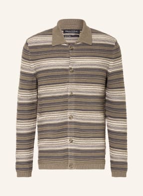 Marc O'polo Svetr khaki / světle hnědá / černošedá