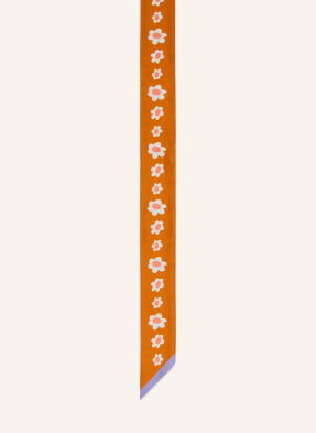 Barbieri Hedvábný Šátek oranžová / krémová / tmavě fialová