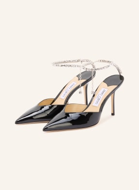 Jimmy Choo Slingpumps Saeda 85 Mit Schmucksteinen schwarz