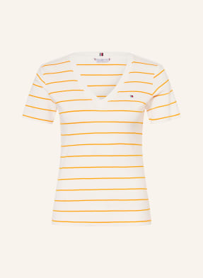 Tommy Hilfiger Tričko bílá / neonově oranžová