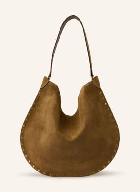 Isabel Marant Shopper Oskan Mit Pouch Und Nieten beige