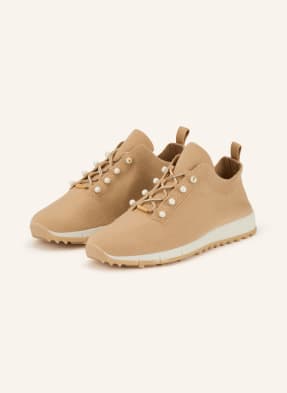 Jimmy Choo Sneakersy Veles S Umělými Perlami béžová / bílá