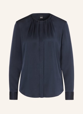 Boss Seidenbluse Banorah blau