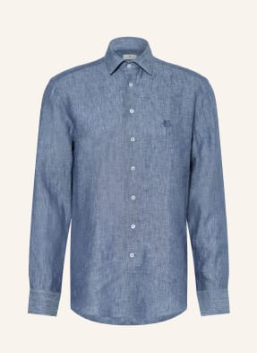 Etro Leinenhemd Regular Fit blau