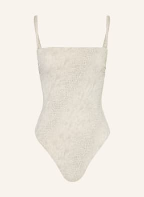 Calvin Klein Bandeau-Badeanzug beige