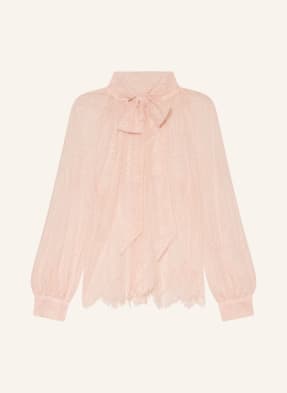 Oui Schluppenbluse Aus Spitze rosa