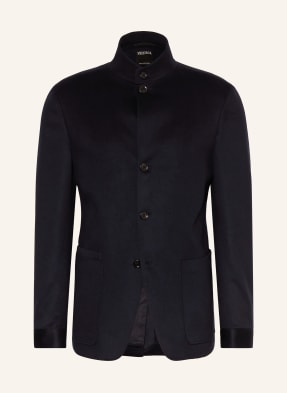 Zegna Kašmírové Sako Regular Fit tmavě modrá