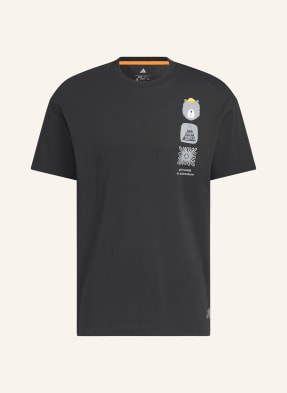 Adidas Terrex Tričko Multi Graphic černá / šedá / tmavě žlutá