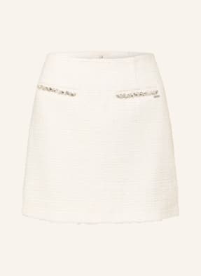 Guess Tweed-Rock Clotilde Mit Schmucksteinen Und Glitzergarn weiss