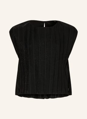 Guess Plisseetop Mit Glitzergarn schwarz