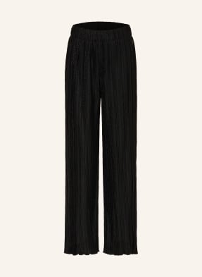 Guess Marlenehose Mit Plissees Und Glitzergarn schwarz