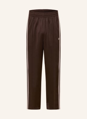 Adidas Originals Tepláky Baggy S Pruhy tmavě hnědá / světle růžová