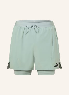 Adidas Tréninkové Šortky 2 V 1 d4t mátová