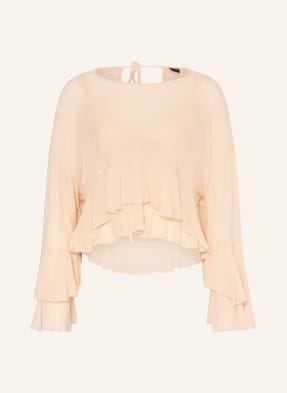 Boss Blusenshirt Bleja Mit Volants beige