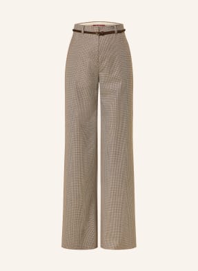 Max Mara Studio Kalhoty Marlene Cicala světle hnědá / béžová / tmavě modrá