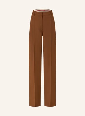 Max Mara Studio Kalhoty Marlene Bacio hnědá