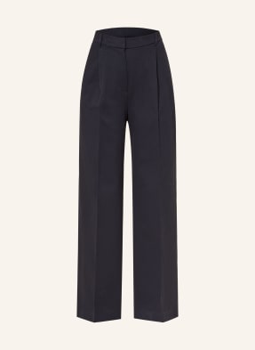 Mm By Max Mara Kalhoty Marlene Panno Z Jersey tmavě modrá