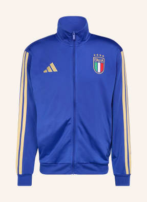 Adidas Tréninková Bunda Figc Itálie Dna modrá / zlatá / bílá