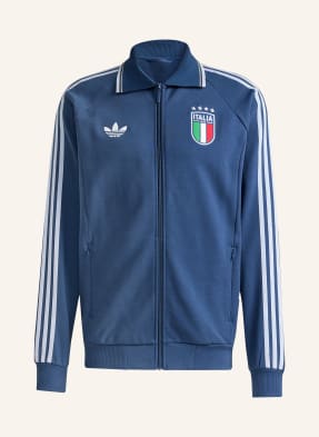 Adidas Tréninková Bunda Figc Itálie černošedá / červená / bílá