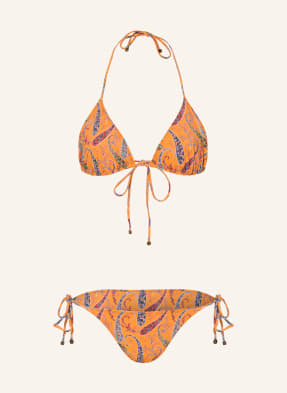 Etro Trojúhelníkové Bikiny oranžová / červená / zelená