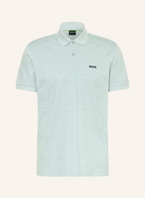 Boss Funktions-Poloshirt Chip Pattern blau