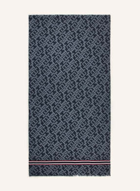Tommy Hilfiger Šála tmavě modrá / červená / bílá
