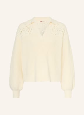 Levi's® Pletené Polo Tričko Bianca krémová
