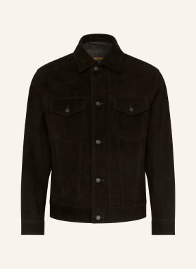 Boss Lederjacke Johot schwarz