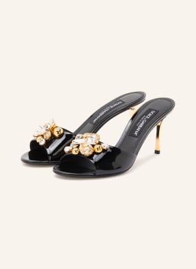 Dolce & Gabbana Mules Mit Schmucksteinen schwarz