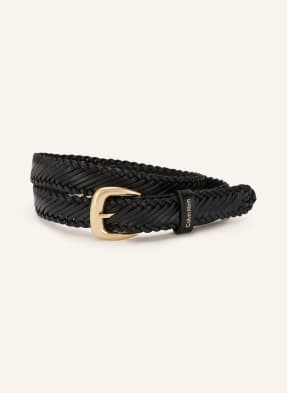 Calvin Klein Flechtgürtel Aus Leder schwarz