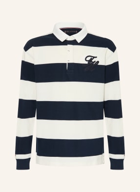 Tommy Hilfiger Rugbyové Tričko tmavě modrá / bílá