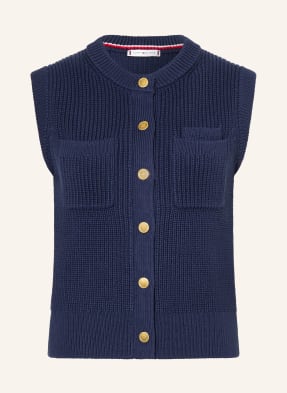 Tommy Hilfiger Pletená Vesta tmavě modrá