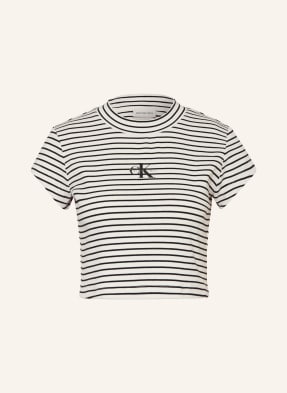 Calvin Klein Jeans Cropped-Shirt schwarz