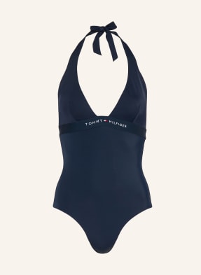 Tommy Hilfiger Plavky S Vázáním Za Krkem tmavě modrá
