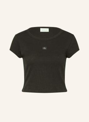 Calvin Klein Jeans Cropped-Shirt schwarz