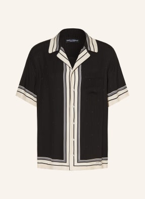 Dolce & Gabbana Resortní Košile Comfort Fit Z Hedvábí černá / béžová / tmavě šedá