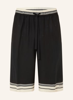 Dolce & Gabbana Hedvábné Šortky Vanity černá / béžová / šedá