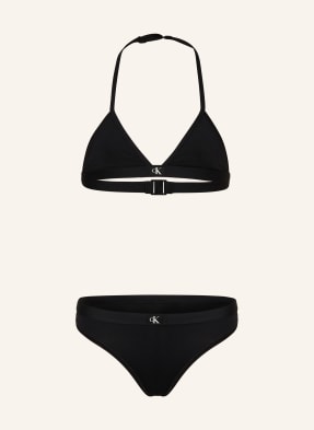 Calvin Klein Triangel-Bikini Ck Monogram schwarz