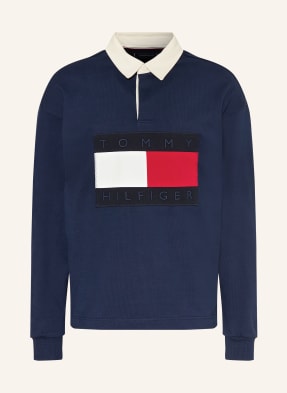 Tommy Hilfiger Rugbyové Tričko tmavě modrá / červená / bílá