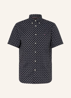 Tommy Hilfiger Košile S Krátkým Rukávem tmavě modrá / bílá