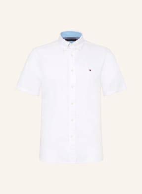 Tommy Hilfiger Kurzarm-Hemd Regular Fit Mit Leinen weiss