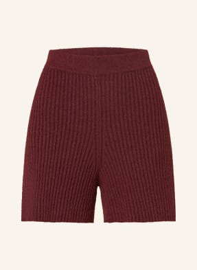 Marc O'polo Denim Pletené Šortky Z Bouclé tmavě červená
